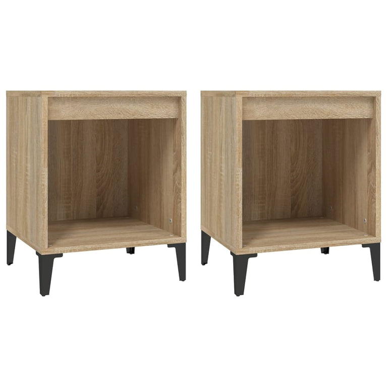 Nachtkastjes 2 st 40x35x50 cm sonoma eikenkleurig MeubelReus