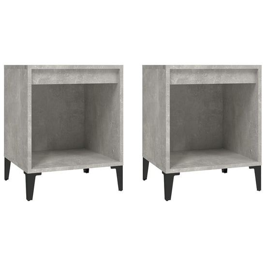 Nachtkastjes 2 st 40x35x50 cm betongrijs MeubelReus