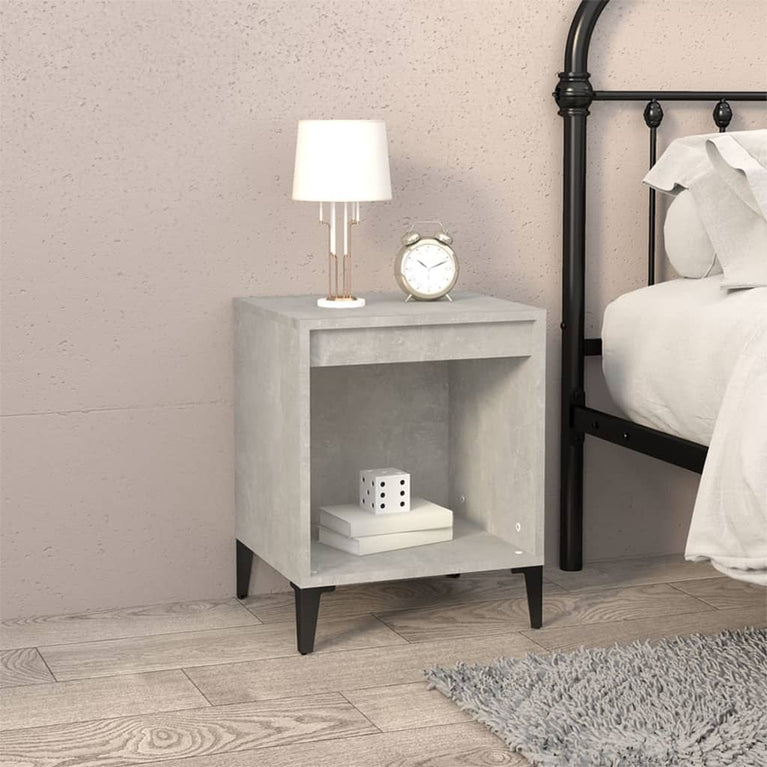 Nachtkastjes 2 st 40x35x50 cm betongrijs MeubelReus