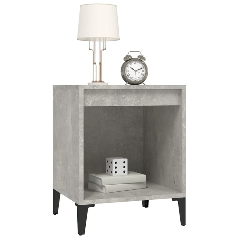 Nachtkastjes 2 st 40x35x50 cm betongrijs MeubelReus