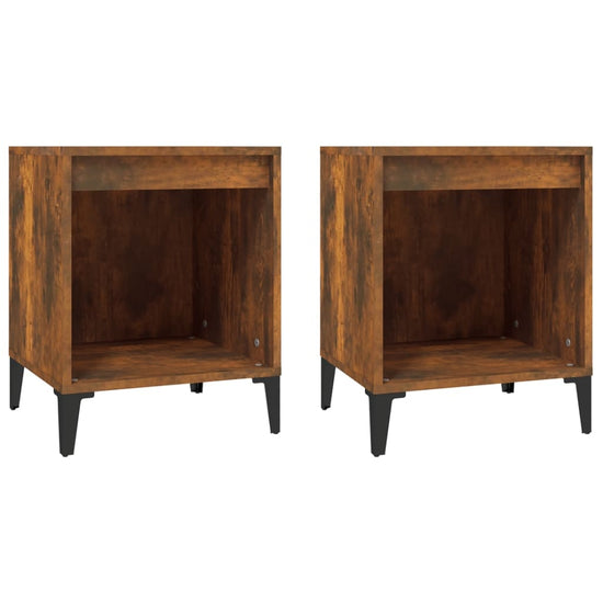 Nachtkastjes 2 st 40x35x50 cm gerookt eikenkleurig MeubelReus