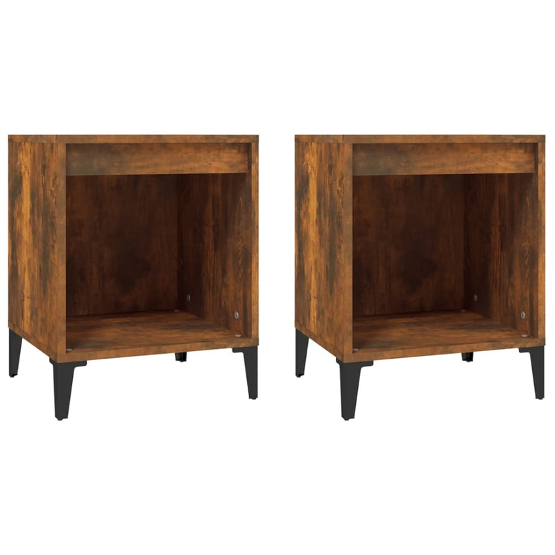 Nachtkastjes 2 st 40x35x50 cm gerookt eikenkleurig MeubelReus