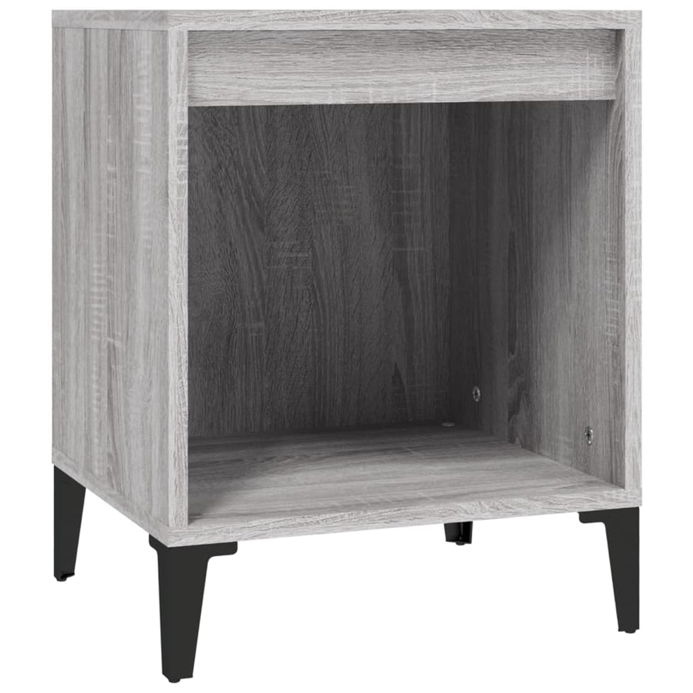 Nachtkastje 40x35x50 cm grijs sonoma eikenkleurig MeubelReus