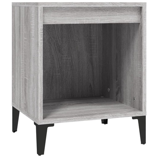 Nachtkastje 40x35x50 cm grijs sonoma eikenkleurig MeubelReus