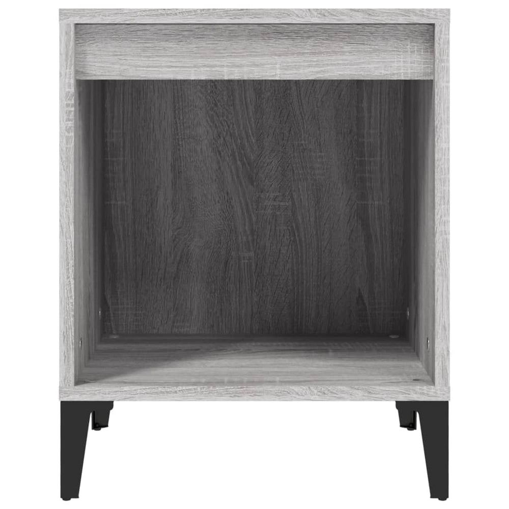 Nachtkastje 40x35x50 cm grijs sonoma eikenkleurig MeubelReus