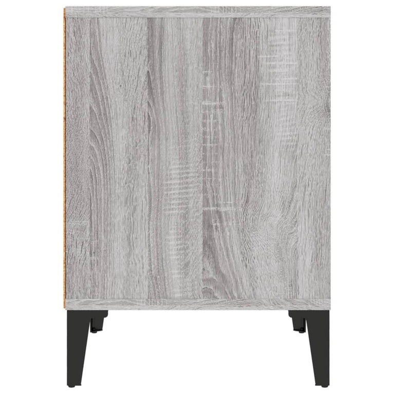Nachtkastje 40x35x50 cm grijs sonoma eikenkleurig MeubelReus