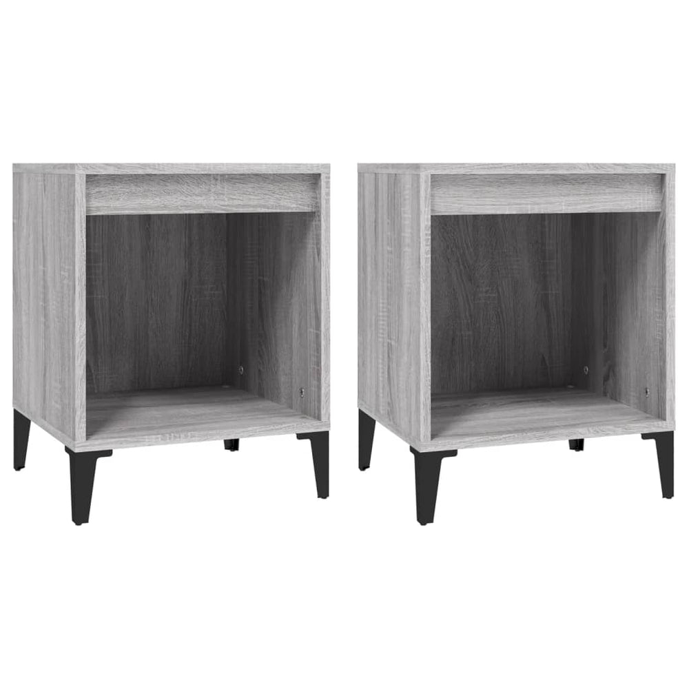Nachtkastjes 2 st 40x35x50 cm grijs sonoma eikenkleurig MeubelReus