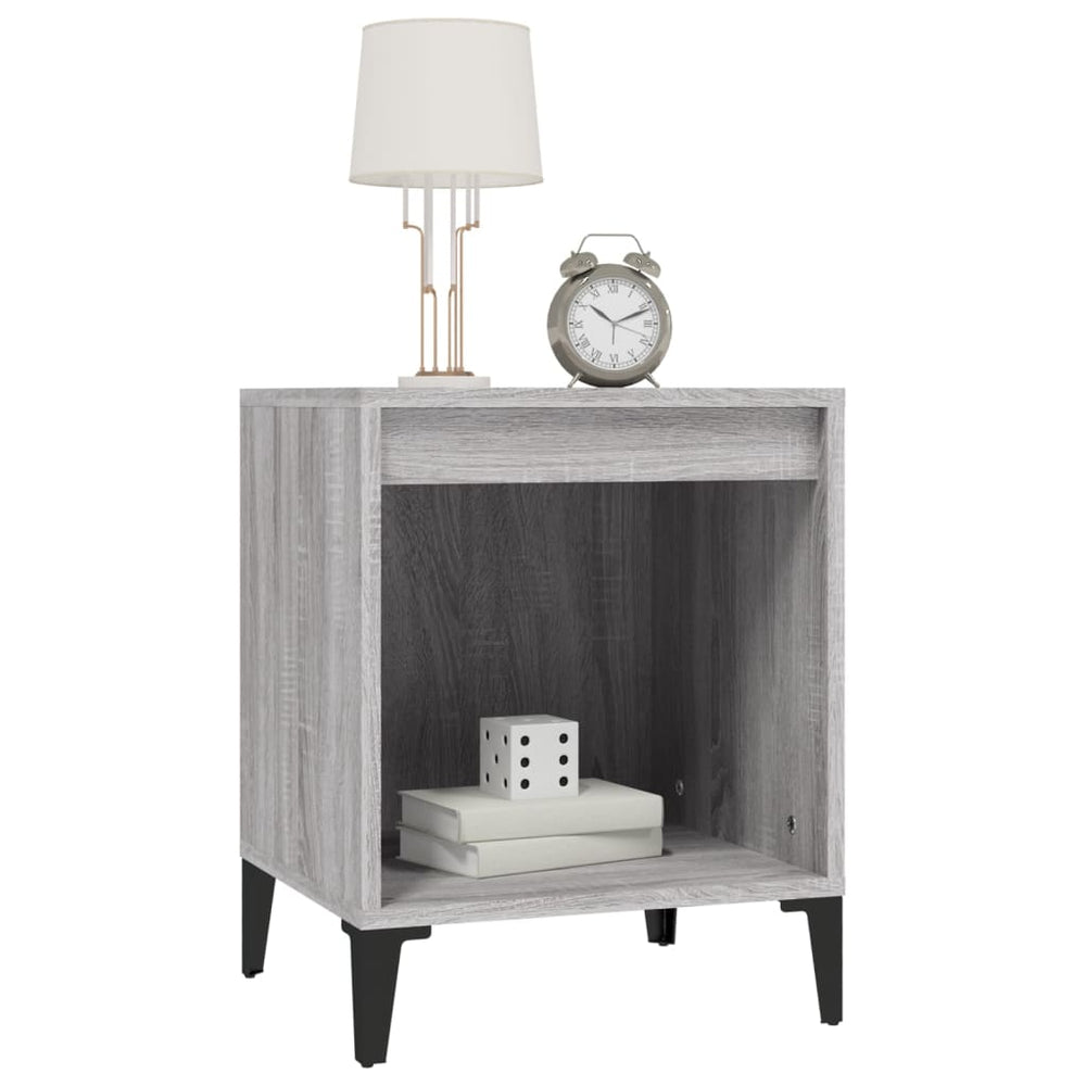Nachtkastjes 2 st 40x35x50 cm grijs sonoma eikenkleurig MeubelReus