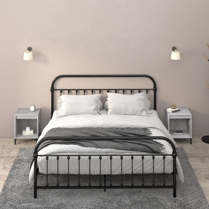 Nachtkastjes 2 st 40x35x50 cm grijs sonoma eikenkleurig MeubelReus
