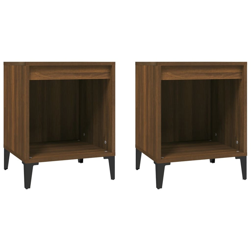 Nachtkastjes 2 st 40x35x50 cm bruin eikenkleur MeubelReus