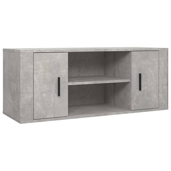 Tv-meubel 100x35x40 cm bewerkt hout betongrijs MeubelReus