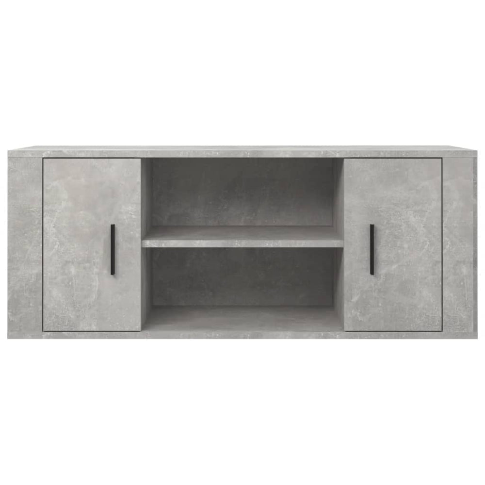 Tv-meubel 100x35x40 cm bewerkt hout betongrijs MeubelReus