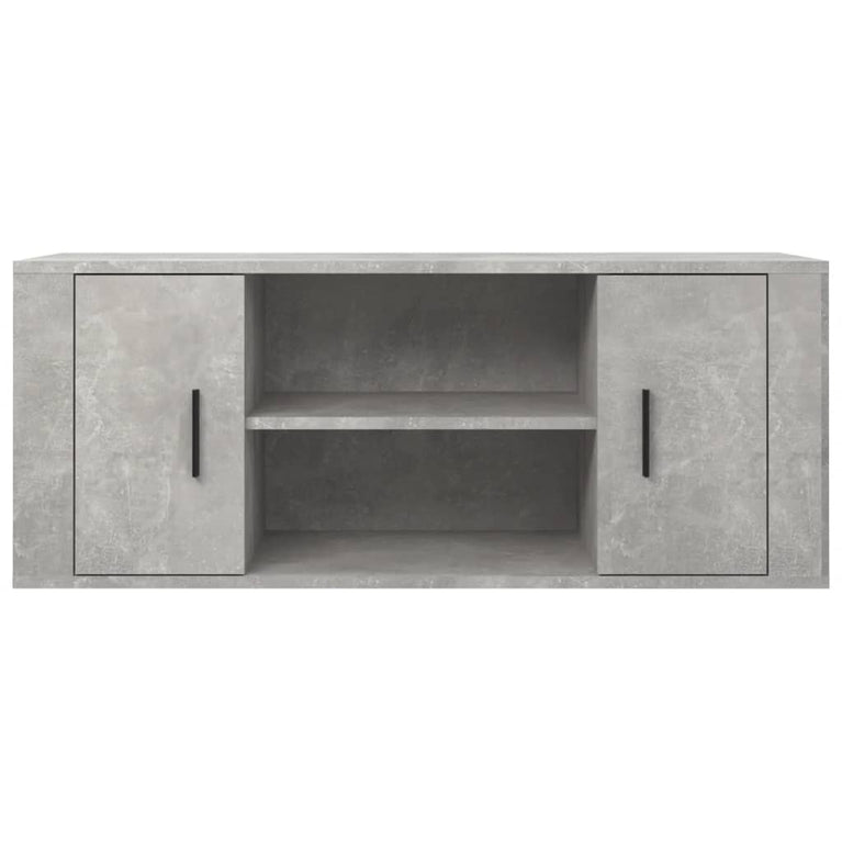 Tv-meubel 100x35x40 cm bewerkt hout betongrijs MeubelReus