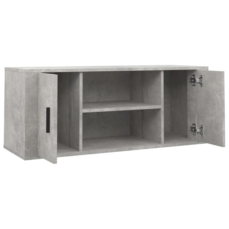 Tv-meubel 100x35x40 cm bewerkt hout betongrijs MeubelReus