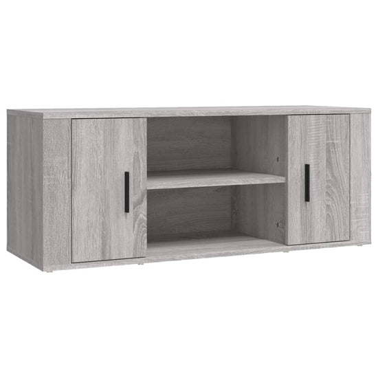 Tv-meubel 100x35x40 cm bewerkt hout grijs sonoma eikenkleurig MeubelReus