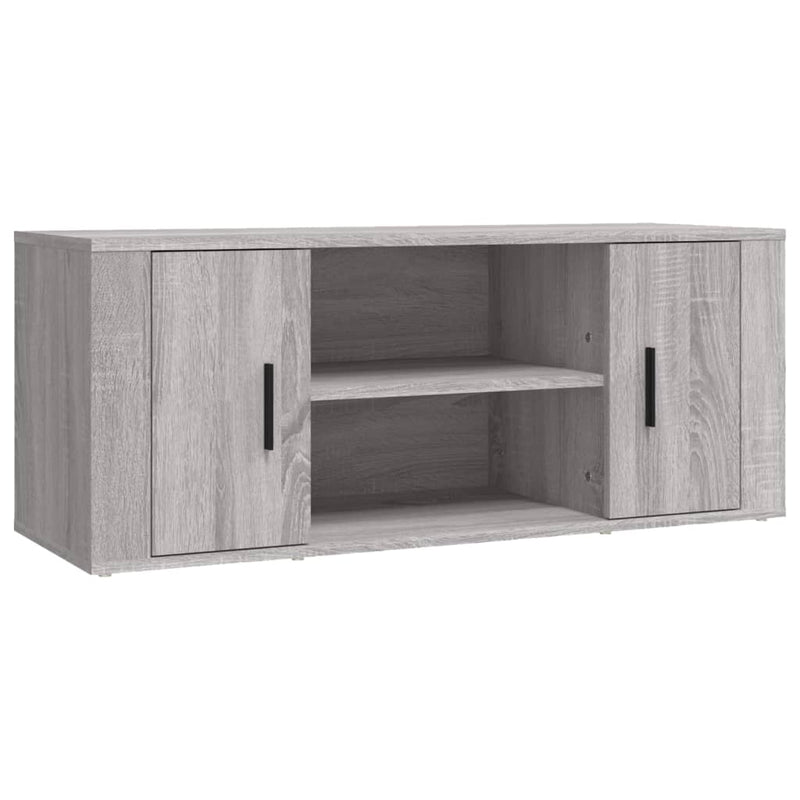 Tv-meubel 100x35x40 cm bewerkt hout grijs sonoma eikenkleurig MeubelReus