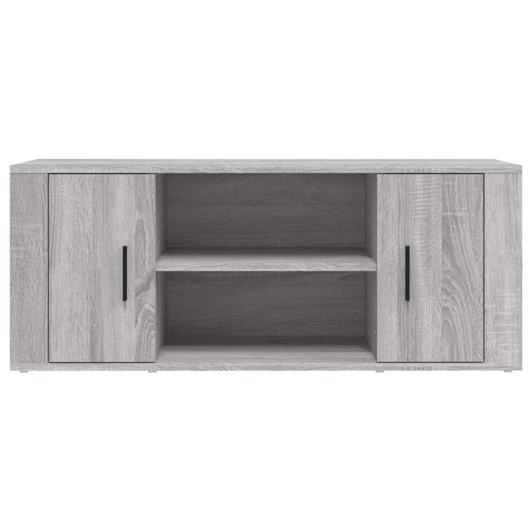 Tv-meubel 100x35x40 cm bewerkt hout grijs sonoma eikenkleurig MeubelReus