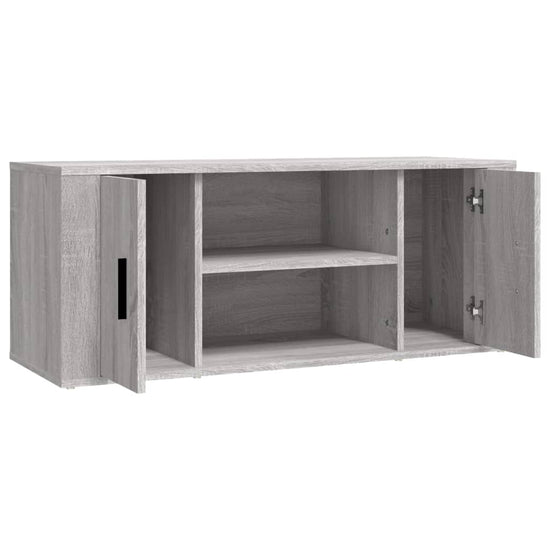 Tv-meubel 100x35x40 cm bewerkt hout grijs sonoma eikenkleurig MeubelReus