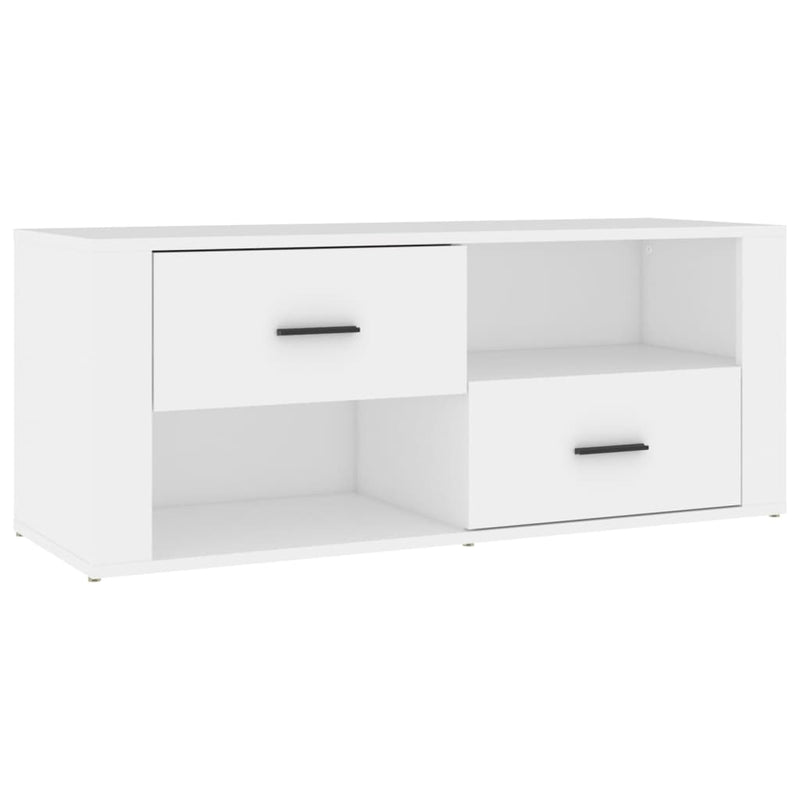Tv-meubel 100x35x40 cm bewerkt hout wit MeubelReus