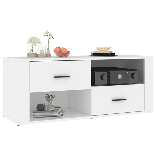 Tv-meubel 100x35x40 cm bewerkt hout wit MeubelReus