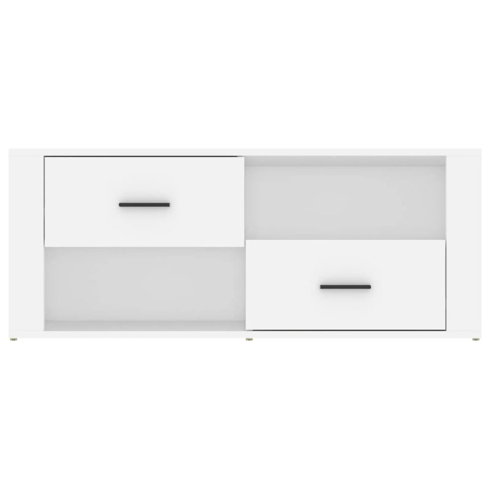 Tv-meubel 100x35x40 cm bewerkt hout wit MeubelReus