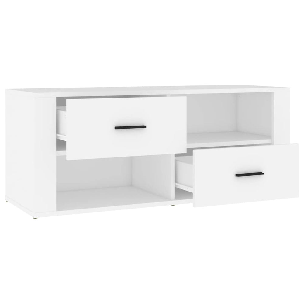 Tv-meubel 100x35x40 cm bewerkt hout wit MeubelReus