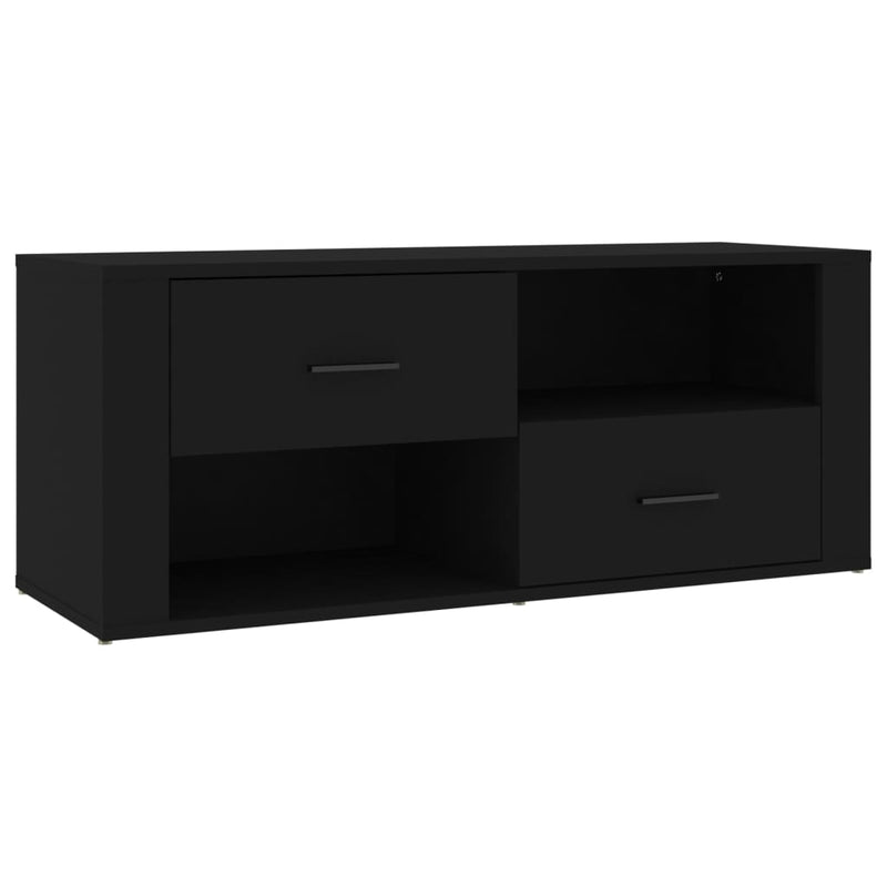 Tv-meubel 100x35x40 cm bewerkt hout zwart MeubelReus