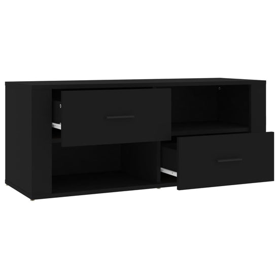 Tv-meubel 100x35x40 cm bewerkt hout zwart MeubelReus