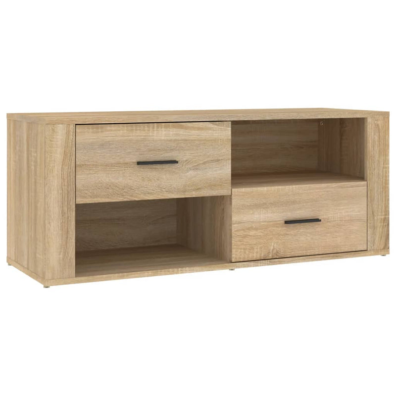 Tv-meubel 100x35x40 cm bewerkt hout sonoma eikenkleurig MeubelReus
