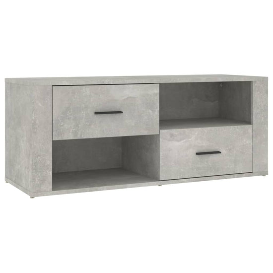 Tv-meubel 100x35x40 cm bewerkt hout betongrijs MeubelReus
