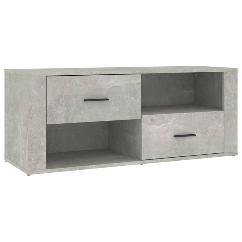Tv-meubel 100x35x40 cm bewerkt hout betongrijs MeubelReus