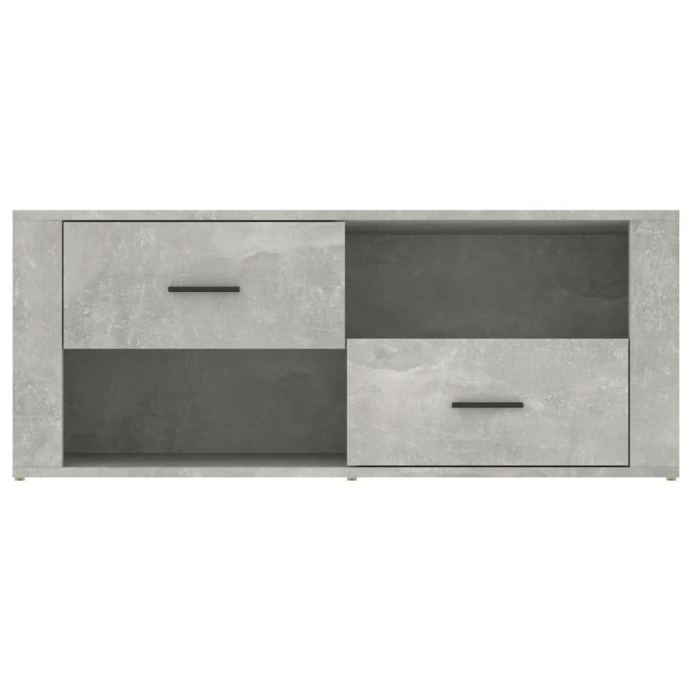 Tv-meubel 100x35x40 cm bewerkt hout betongrijs MeubelReus