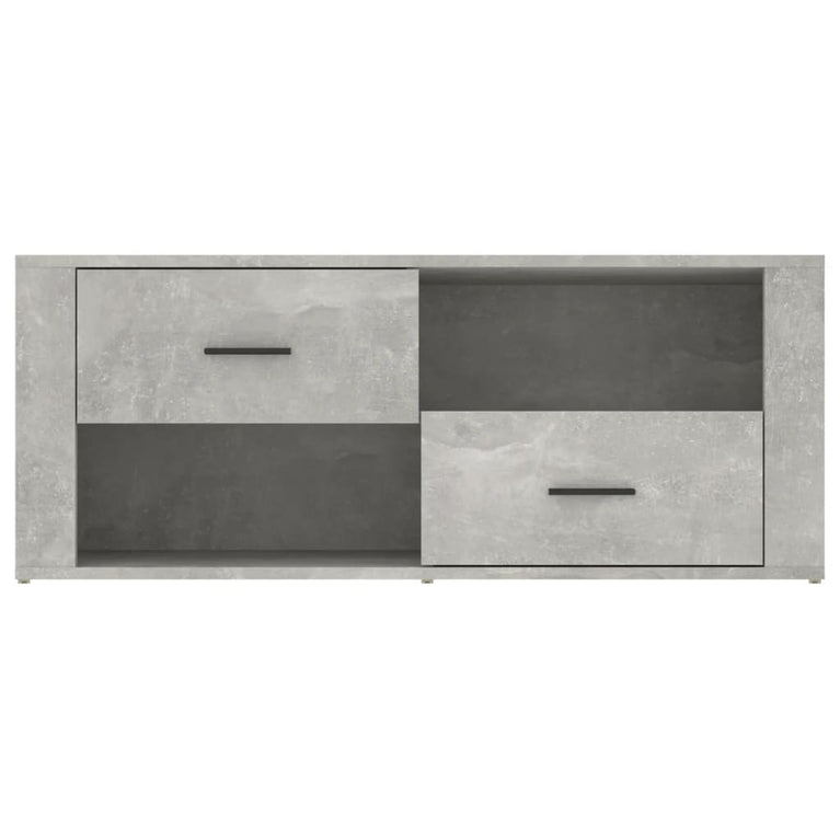 Tv-meubel 100x35x40 cm bewerkt hout betongrijs MeubelReus
