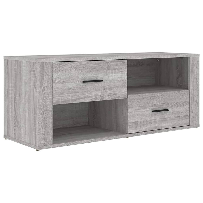 Tv-meubel 100x35x40 cm bewerkt hout grijs sonoma eikenkleurig MeubelReus