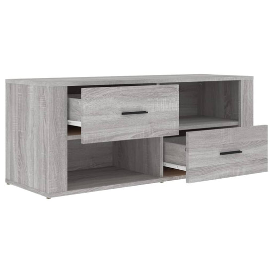 Tv-meubel 100x35x40 cm bewerkt hout grijs sonoma eikenkleurig MeubelReus