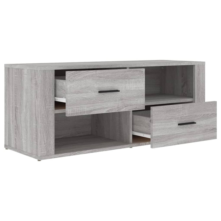 Tv-meubel 100x35x40 cm bewerkt hout grijs sonoma eikenkleurig MeubelReus