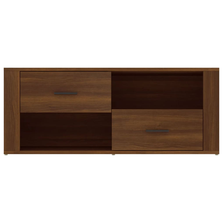 Tv-meubel 100x35x40 cm bewerkt hout bruin eikenkleur MeubelReus