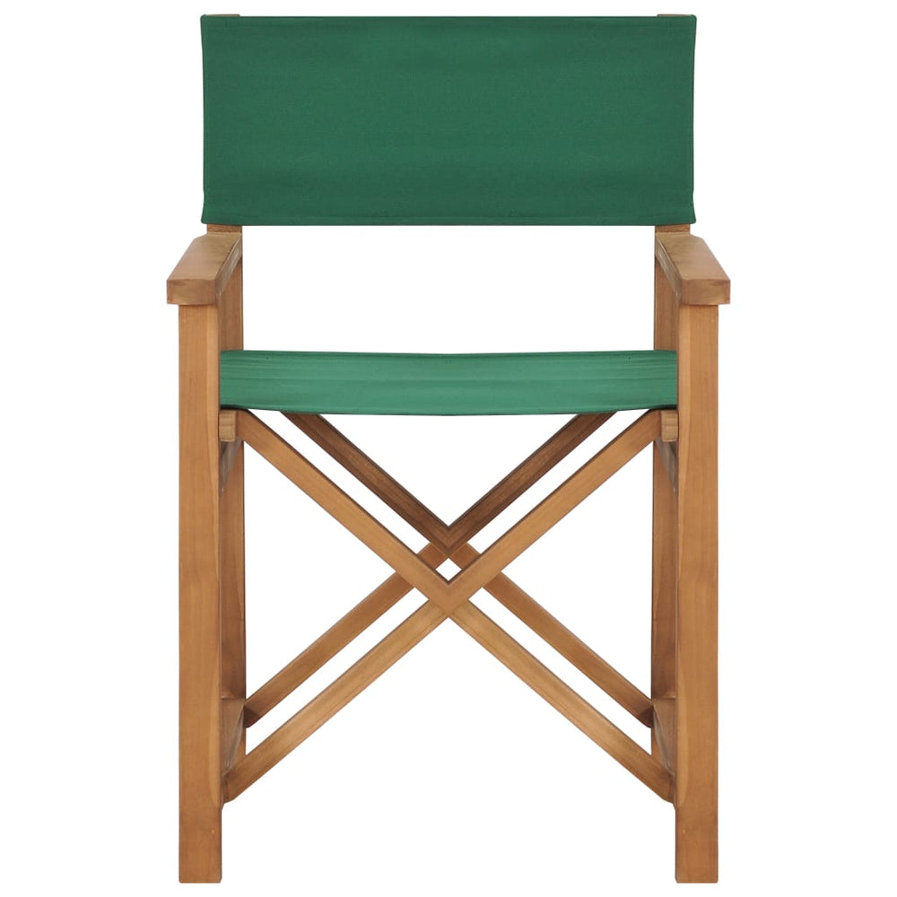 Regisseursstoelen 2 st massief teakhout groen MeubelReus