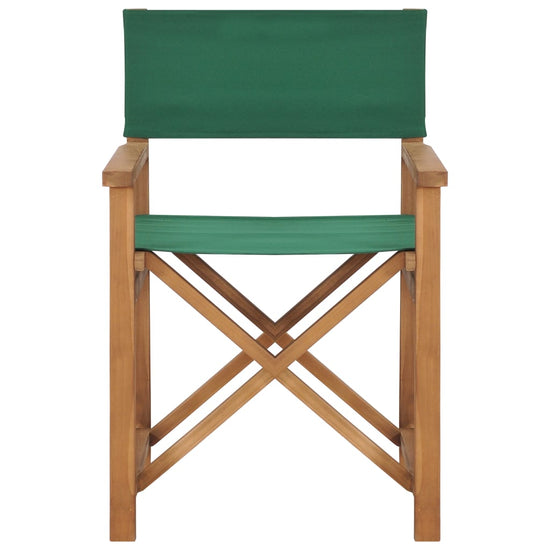 Regisseursstoelen 2 st massief teakhout groen MeubelReus