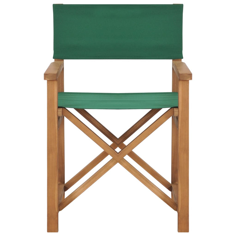 Regisseursstoelen 2 st massief teakhout groen MeubelReus