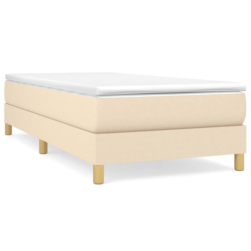 Boxspringframe stof crèmekleurig 90x190 cm