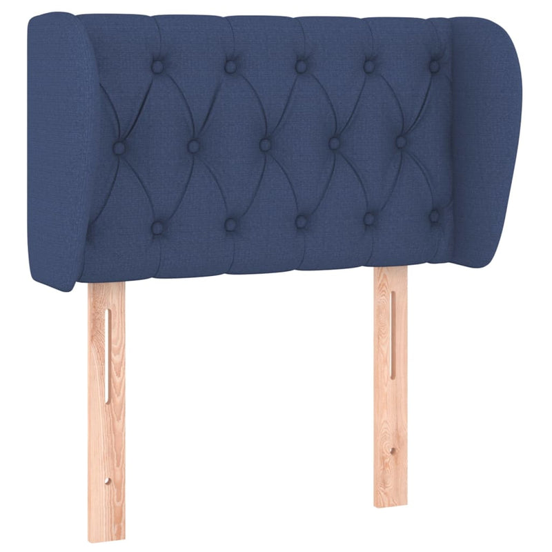Hoofdbord met randen 83x23x78/88 cm stof blauw