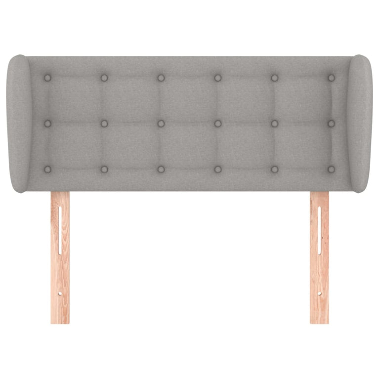 Hoofdbord met randen 83x23x78/88 cm stof lichtgrijs