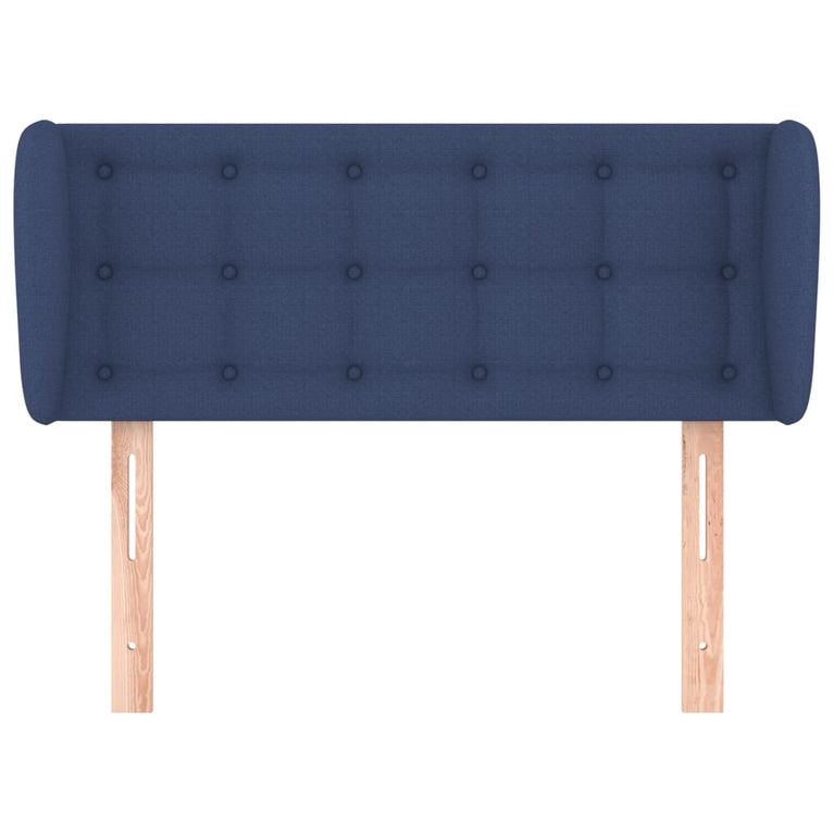 Hoofdbord met randen 83x23x78/88 cm stof blauw
