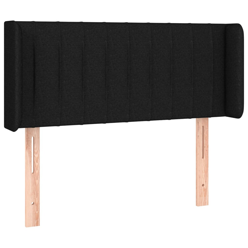 Hoofdbord met randen 83x16x78/88 cm stof zwart