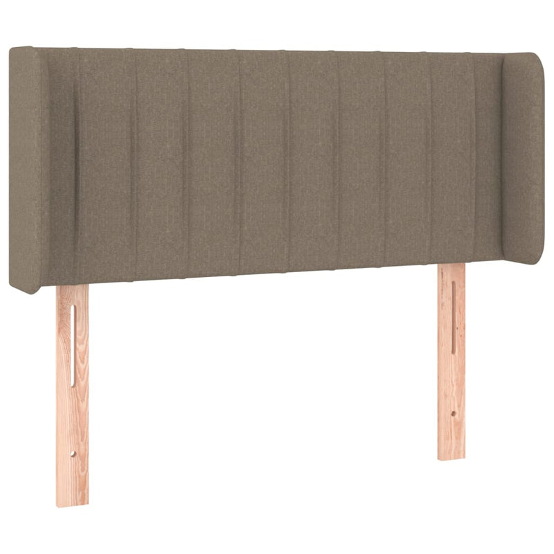 Hoofdbord met randen 83x16x78/88 cm stof taupe