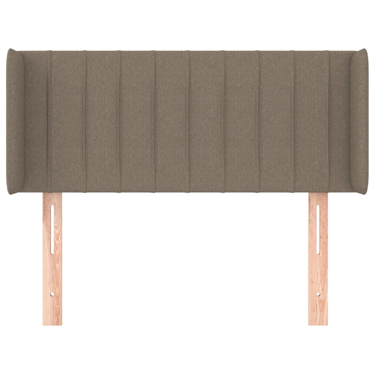 Hoofdbord met randen 83x16x78/88 cm stof taupe