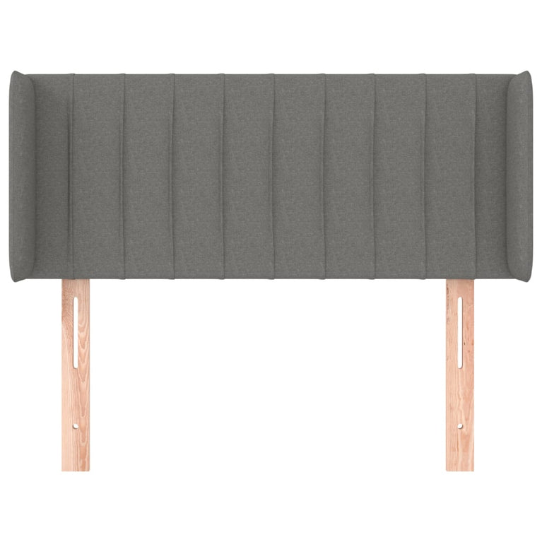 Hoofdbord met randen 103x16x78/88 cm stof donkergrijs