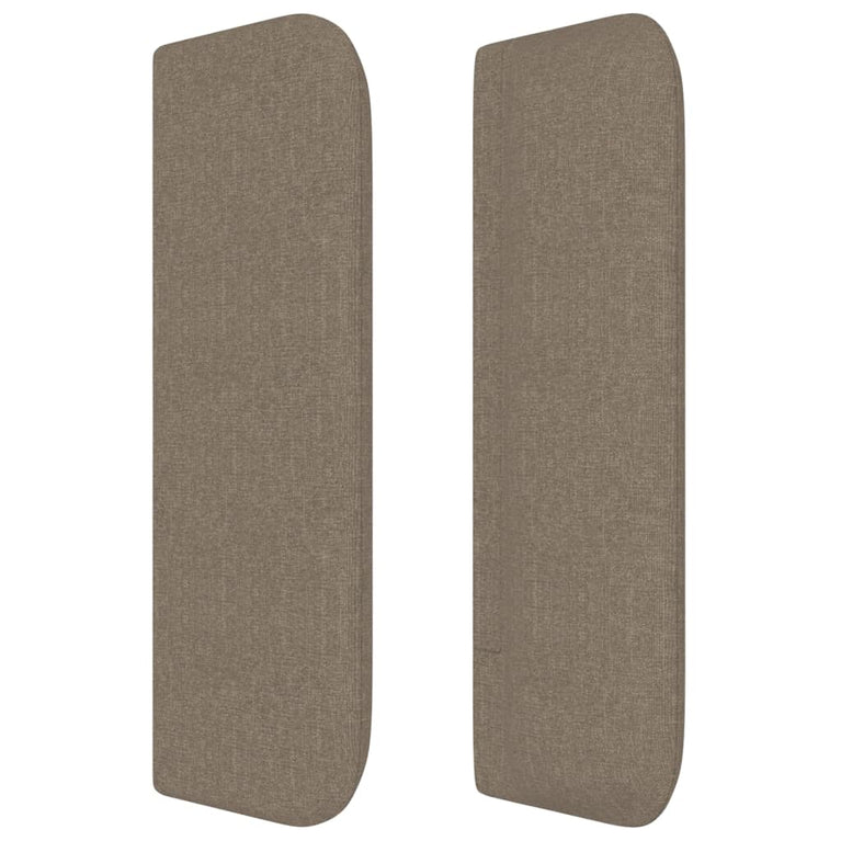Hoofdbord met randen 103x16x78/88 cm stof taupe