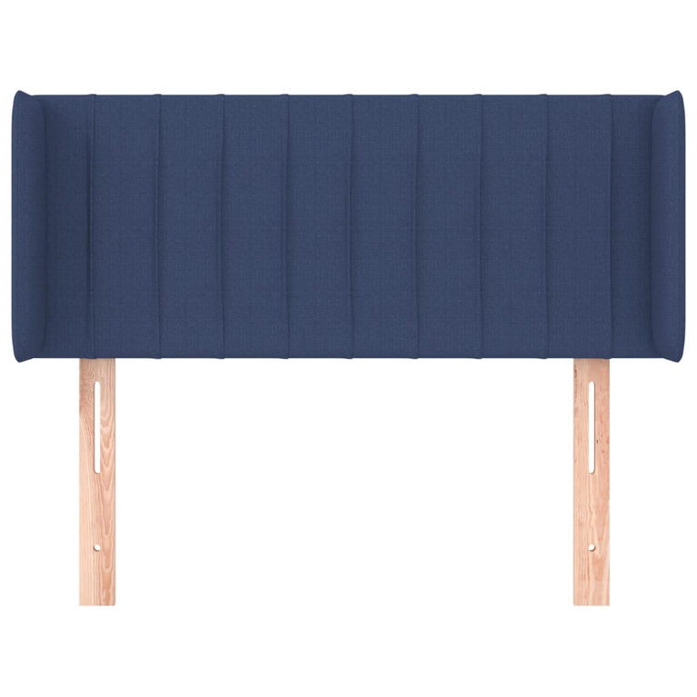 Hoofdbord met randen 103x16x78/88 cm stof blauw